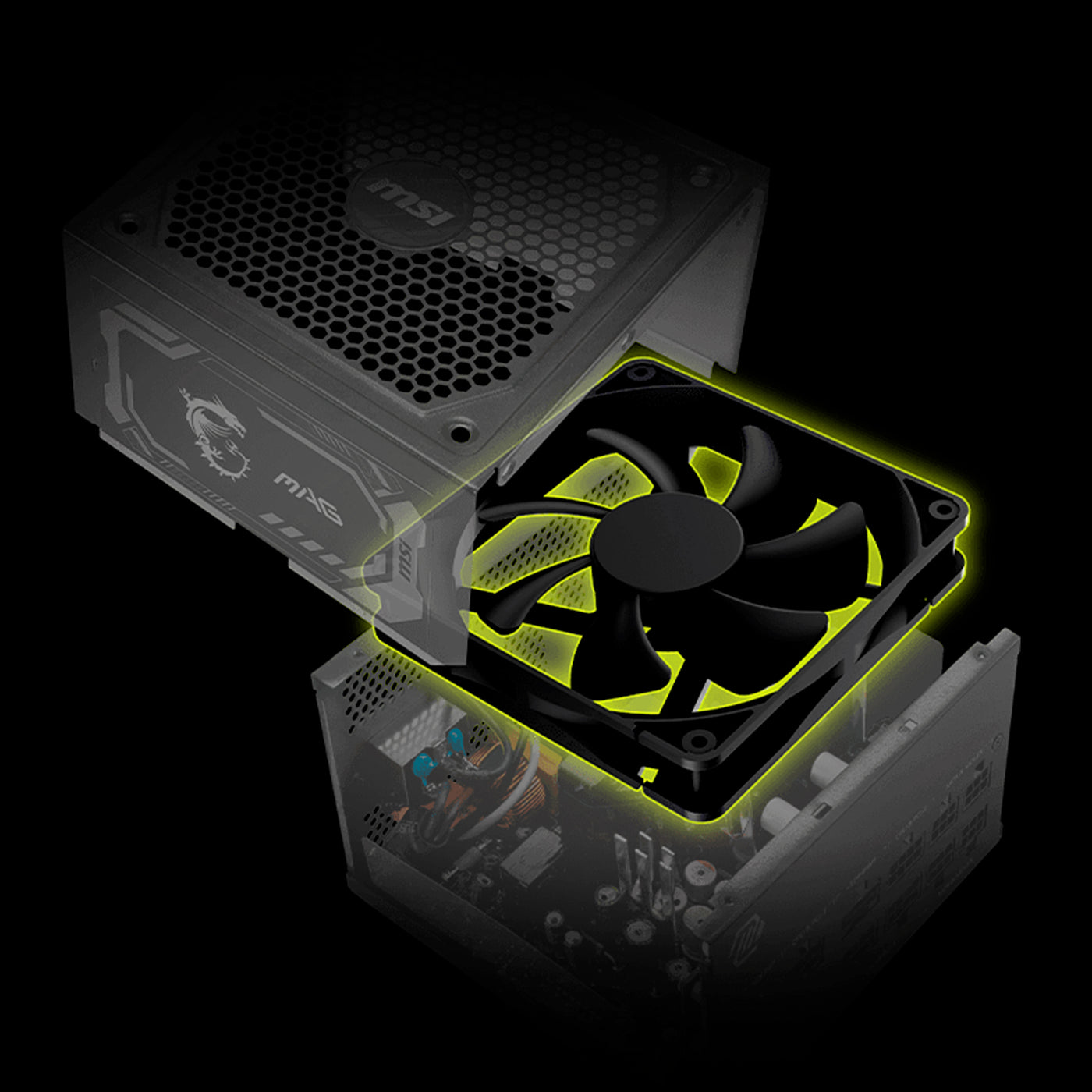 Fuente de alimentación MSI MAG-A1250GL, Formato ATX, 1250W, 80 Plus Gold