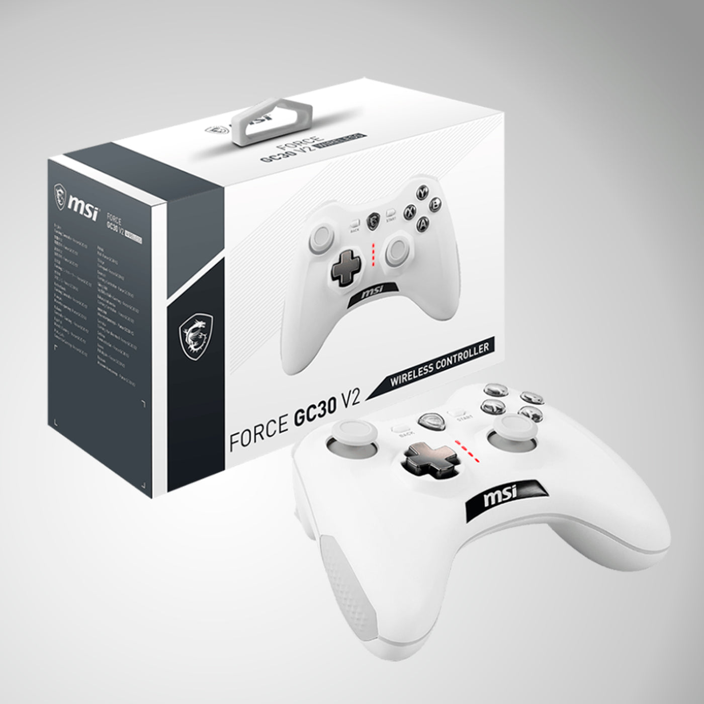 Mando Inalambrico MSI Force GC30 V2 White Gaming Controller - Achorao