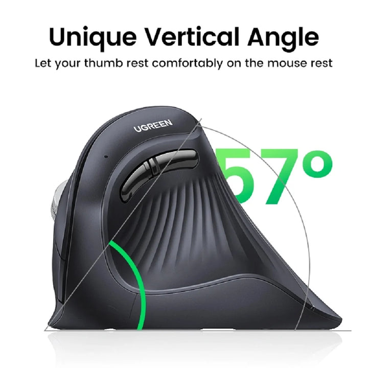 Mouse inalámbrico UGREEN Vertical ergonómico Multi-mode MU008