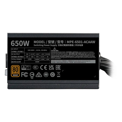 Fuente de poder COOLER MASTER MWE Bronze 650 V3, 650W, 80 Plus Bronze - Achorao