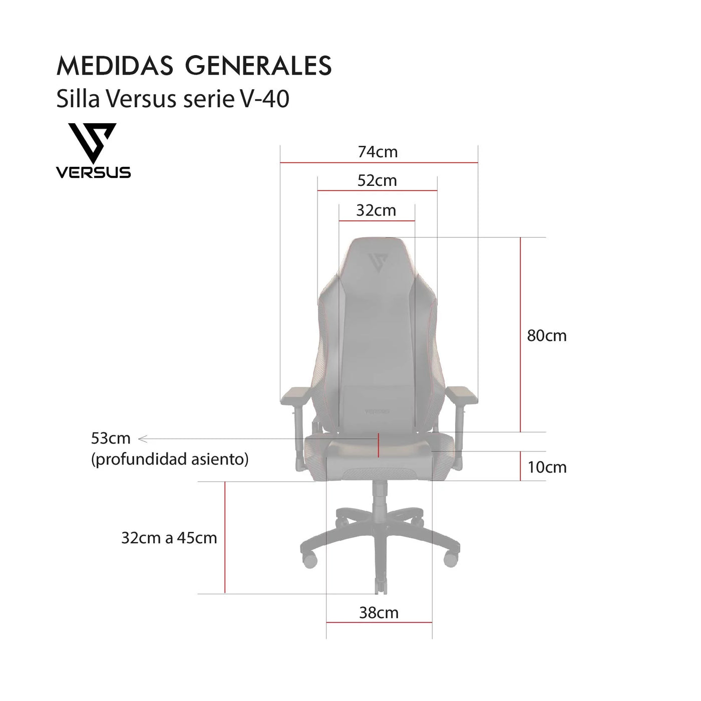 Silla Gamer Versus V-40 - Achorao