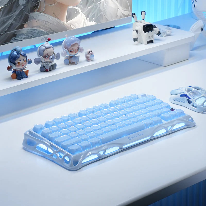 Teclado mecánico gamer Gravastar Mercury K1, inalámbrico, layout inglés - Achorao