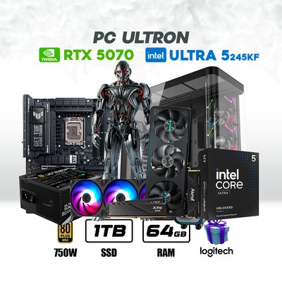 CPU Ultron Intel Ultra 5 245kf | Rtx 5070 12Gb | 1Tb Ssd | 64Gb Ram DDR5 | Enf. Liq.