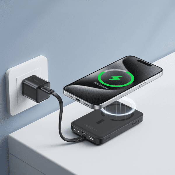 Mini PowerBank inalámbrico magnético Baseus, 10000 mAh, 30W Carga rápida, con cable tipo C