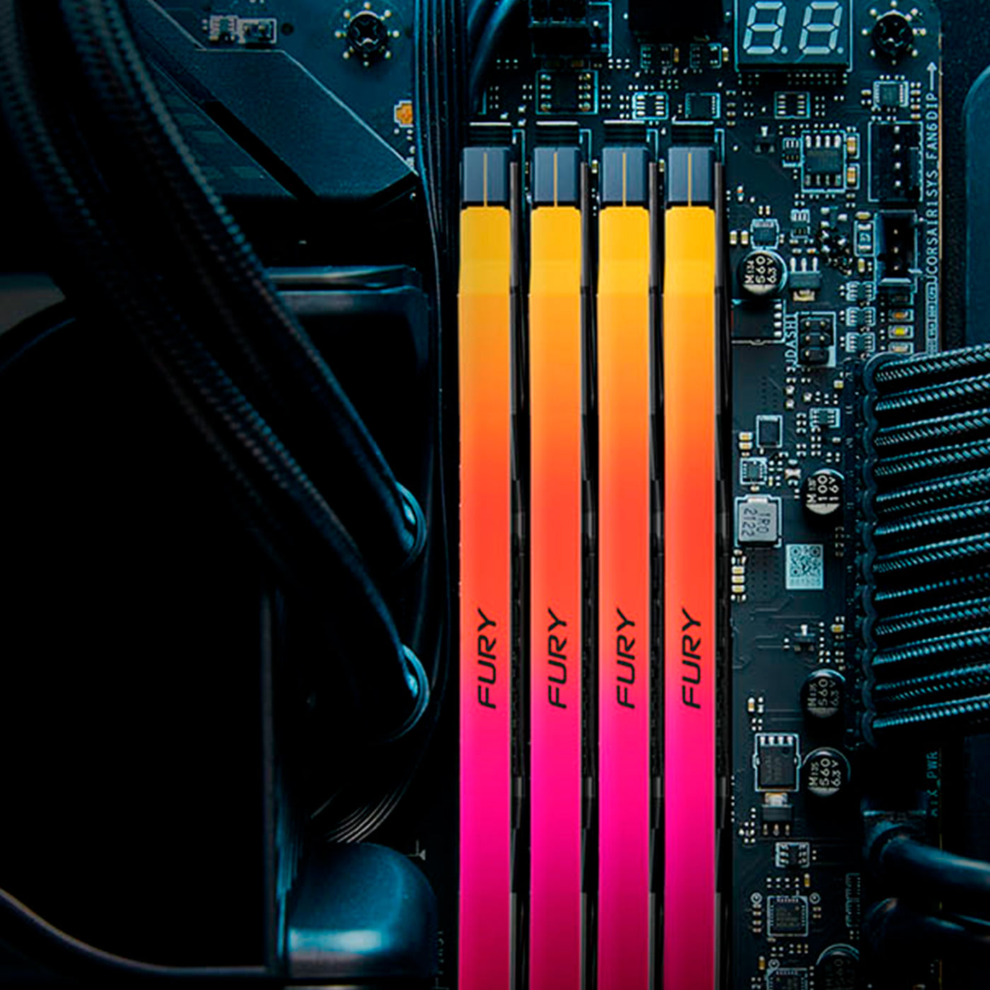 Memoria DIMM Kingston Fury 32GB DDR5-6400MT/s PC5-51200, 2Rx8 CL32 1.4V 288-Pin - Achorao