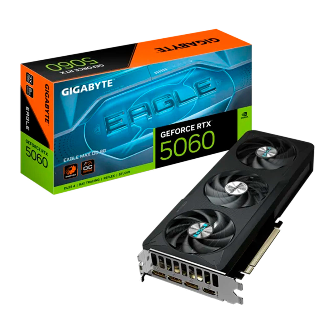 Tarjeta gráfica GIGABYTE Geforce RTX 5060 EAGLE MAX OC 8G GDDR7 - Achorao