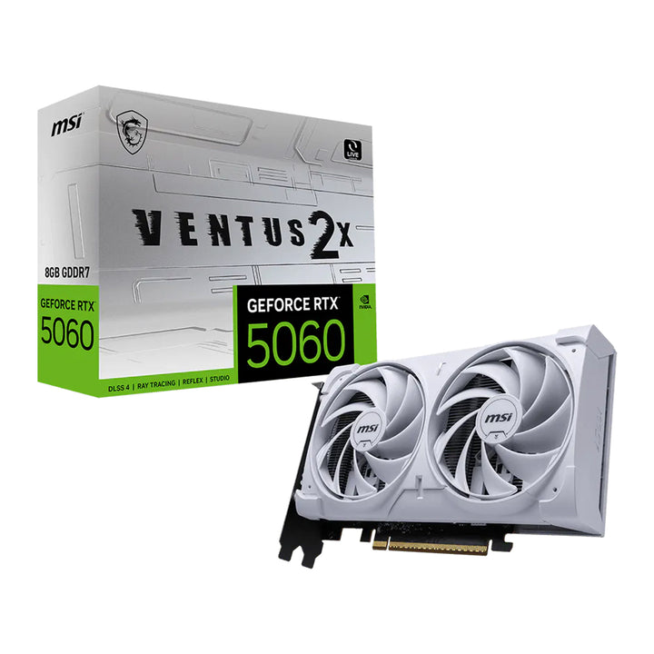 Tarjeta gráfica MSI GeForce RTX 5060 8G Ventus 2X OC White 8GB GDDR7 - Achorao