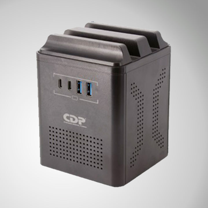 Estabilizador CDP RUAVR1004I 1000VA/500W 4 Salidas/2 USB-A/2USB C (RUAVR1004I) - Achorao