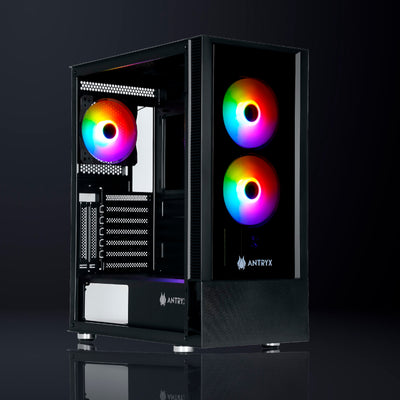 CASE C/FUENTE B500W ANTRYX RX-240, FRGB FAN X3, VIDRIO TEMPLADO - Achorao