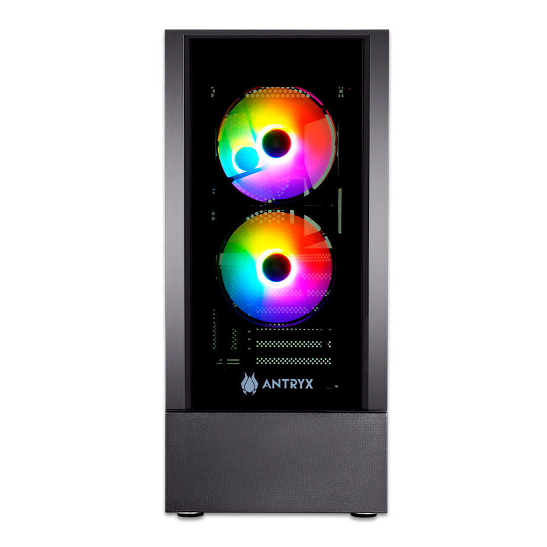 CASE C/FUENTE B500W ANTRYX RX-240, FRGB FAN X3, VIDRIO TEMPLADO - Achorao