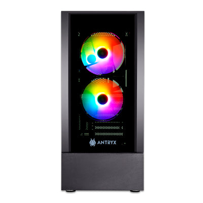 CASE C/FUENTE B500W ANTRYX RX-240, FRGB FAN X3, VIDRIO TEMPLADO - Achorao
