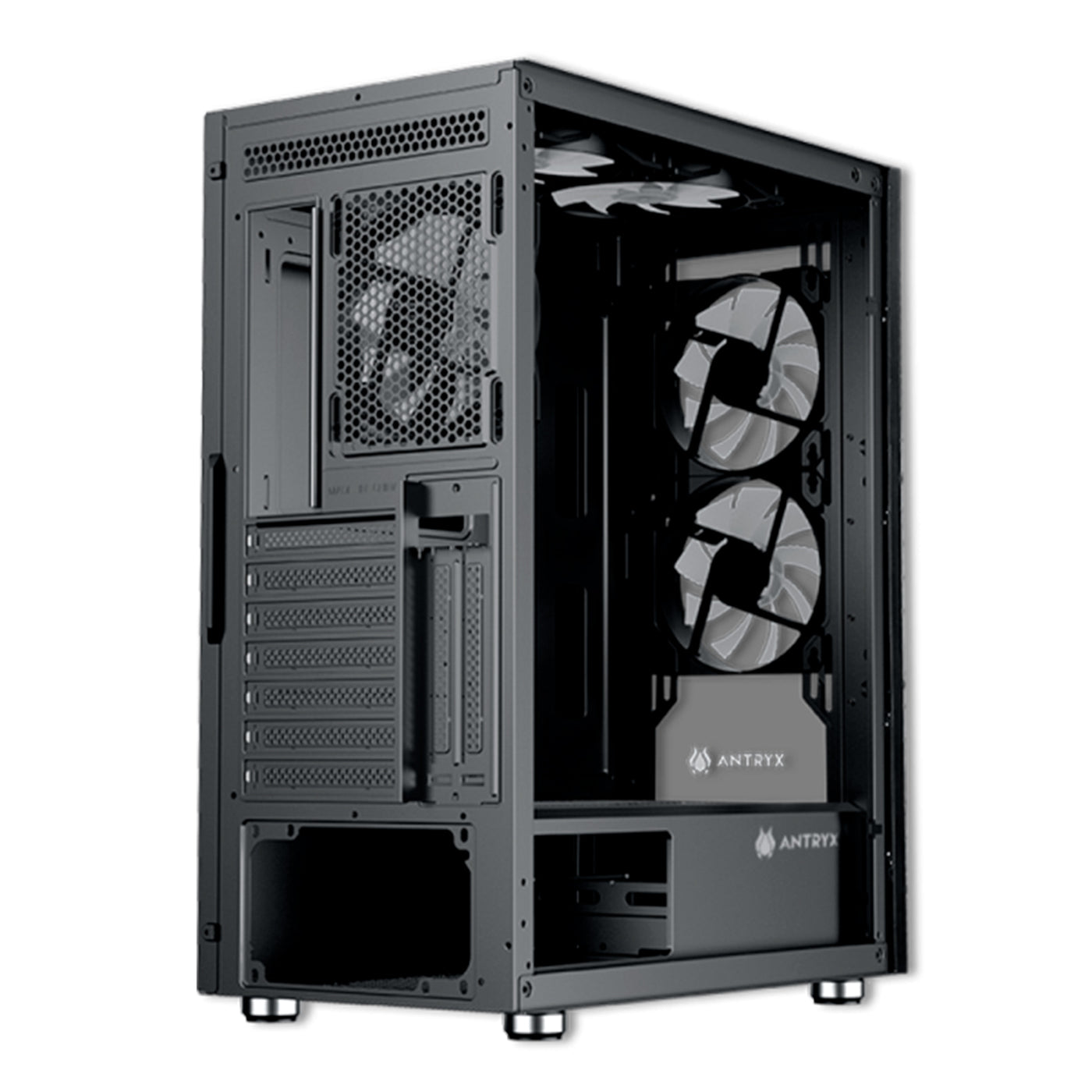 CASE C/FUENTE B500W ANTRYX RX-240, FRGB FAN X3, VIDRIO TEMPLADO - Achorao