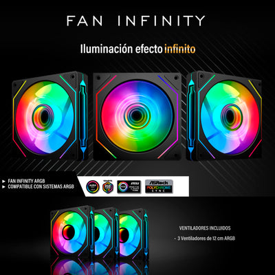 CASE ANTRYX RX 560 BLACK, ARGB FAN X3, VIDRIO TEMPLADO - Achorao