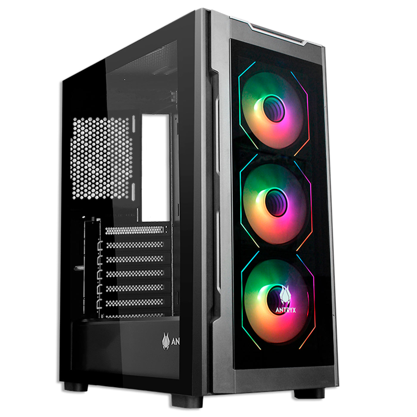 CASE ANTRYX RX 560 BLACK, ARGB FAN X3, VIDRIO TEMPLADO - Achorao