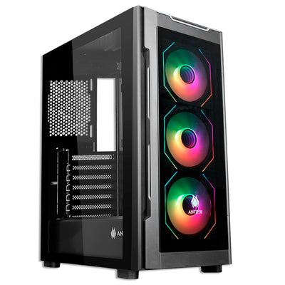 CASE ANTRYX RX 560 BLACK, ARGB FAN X3, VIDRIO TEMPLADO - Achorao