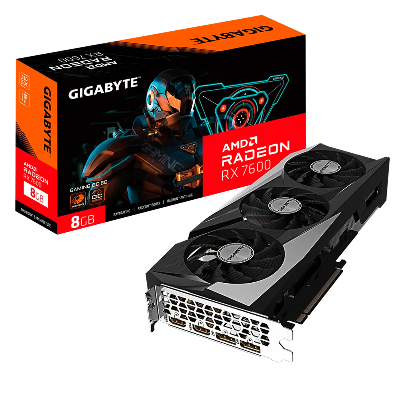 Tarjeta De Video GIGABYTE RADEON RX 7600 OC 8GB GDDR6 PCI-E 4.0 - Achorao