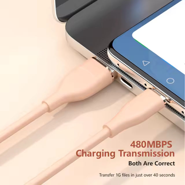 Cable Magnético Xiaomi 6A Carga Súper Rápida USB-A a USB-C 1m Rosa