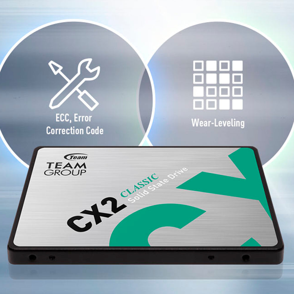 Unidad de estado sólido Teamgroup CX2, 512 GB, SATA 6 Gb/s, 2.5" - Achorao