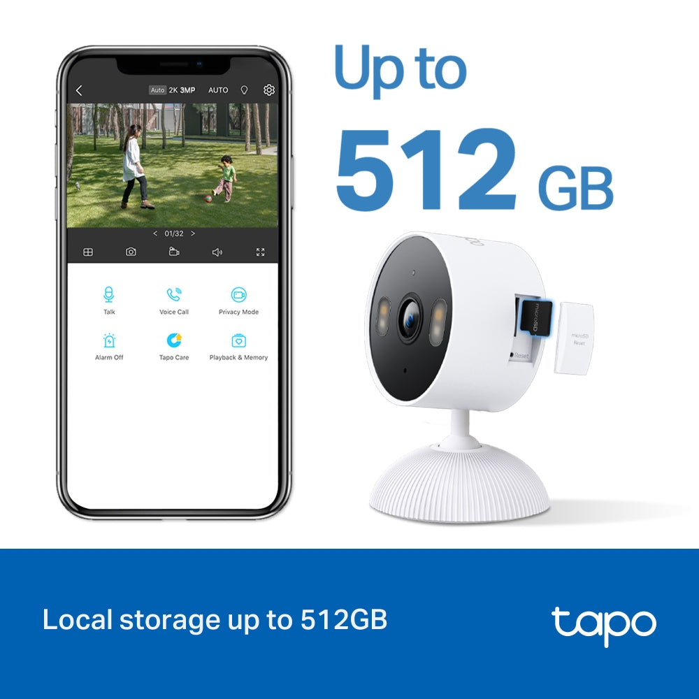 Cámara de seguridad TP-Link Tapo C113 Wi-Fi, 3 MP, interior/exterior - Achorao