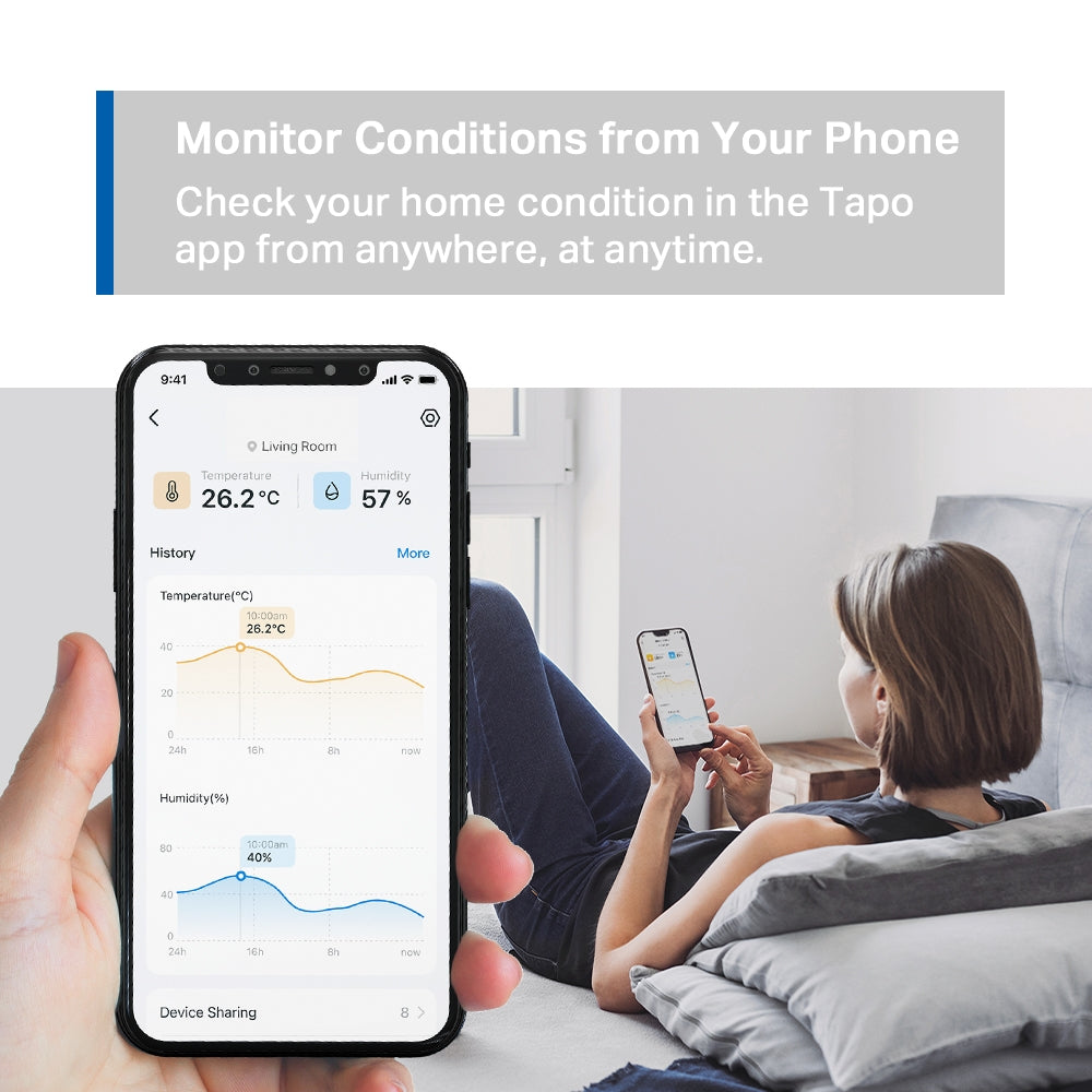 Sensor inteligente de temperatura y humedad TP-Link Tapo T315 DEMO - Achorao