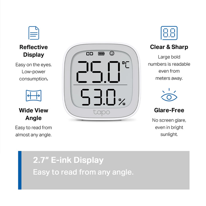 Sensor inteligente de temperatura y humedad TP-Link Tapo T315 - Achorao