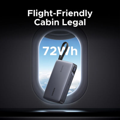 Power Bank UGREEN de 67 W con cable integrado PB550 - Achorao