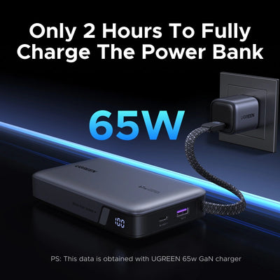 Power Bank UGREEN de 67 W con cable integrado PB550 - Achorao