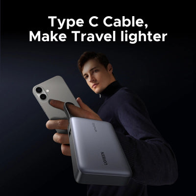 Power Bank UGREEN de 67 W con cable integrado PB550 - Achorao