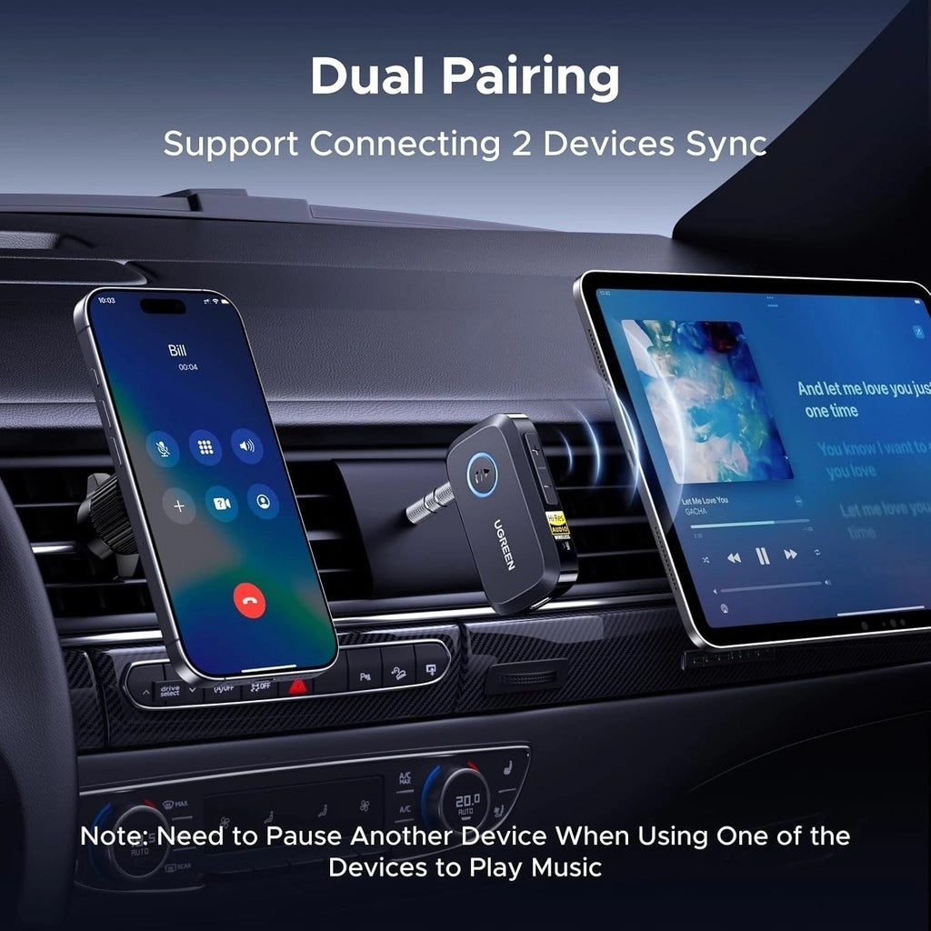 Adaptador de audio Bluetooth recargable de 3,5 mm UGREEN LDAC de alta resolución BT509