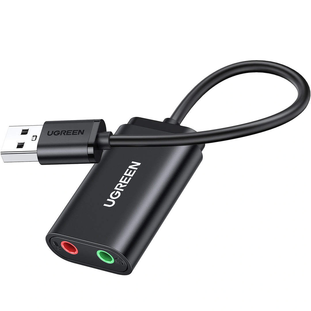 Adaptador de sonido externo a USB 2,0 UGREEN (Black) US205 30724