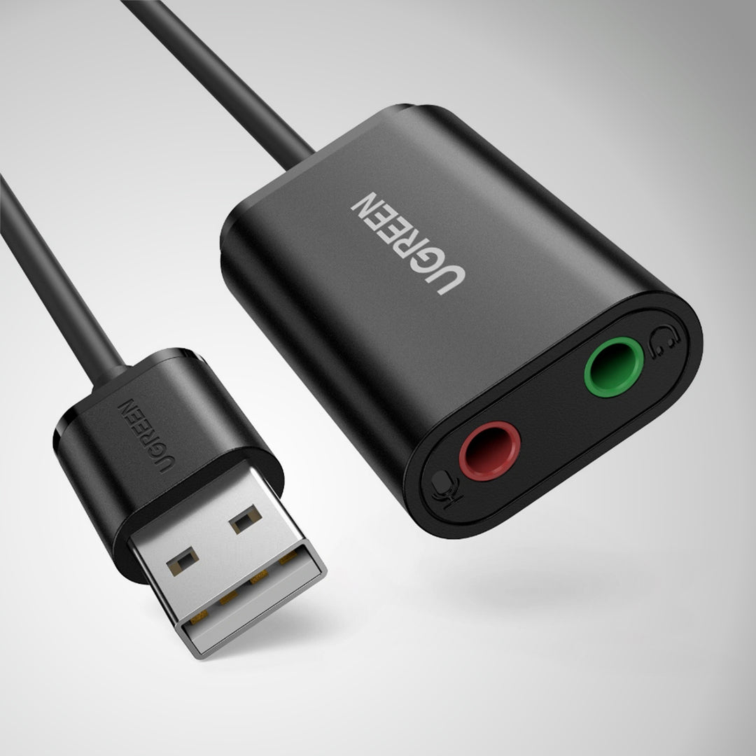 Adaptador de sonido externo a USB 2,0 UGREEN (Black) US205 30724
