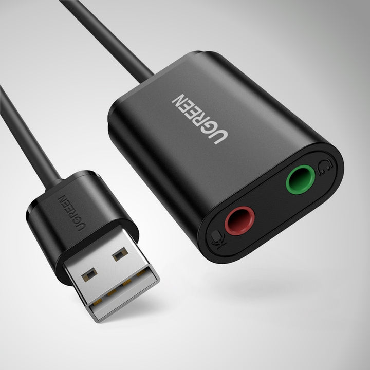 Adaptador de sonido externo a USB 2,0 UGREEN (Black) US205 30724