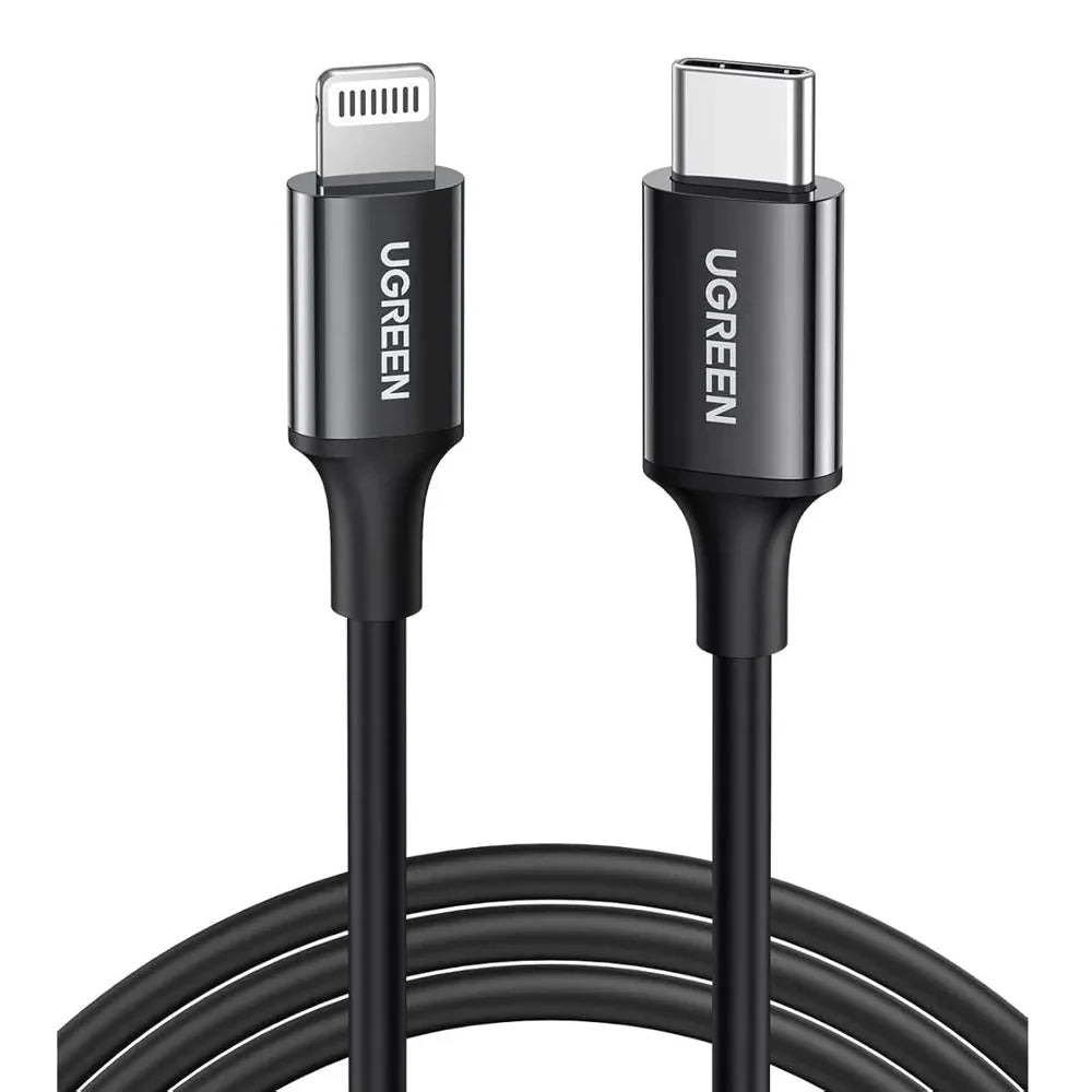 Cable UGREEN USB-C a Lightning M/M Nickel Plating ABS Shell (Black) US171 60751