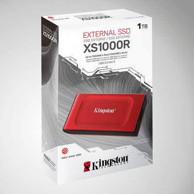 Unidad De Estado Sólido Externa Kingston XS1000, 1TB, USB 3.2Gen 2 Tipo-C RED - Achorao