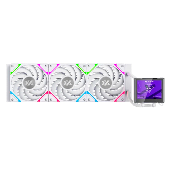Refrigeración Líquida XYZ HydroView 360B AIO con Pantalla LCD 3.5” para CPU White - Achorao