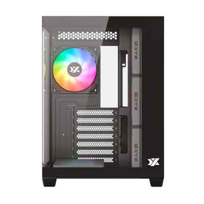 Case gamer XYZ TESSERACT ATX/M-ATX/ITX(Support MB back Plug) 6*M11 fan chain link case - Achorao