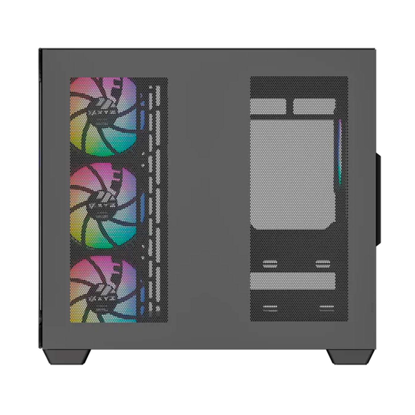 Case gamer XYZ TESSERACT ATX/M-ATX/ITX(Support MB back Plug) 6*M11 fan chain link case - Achorao