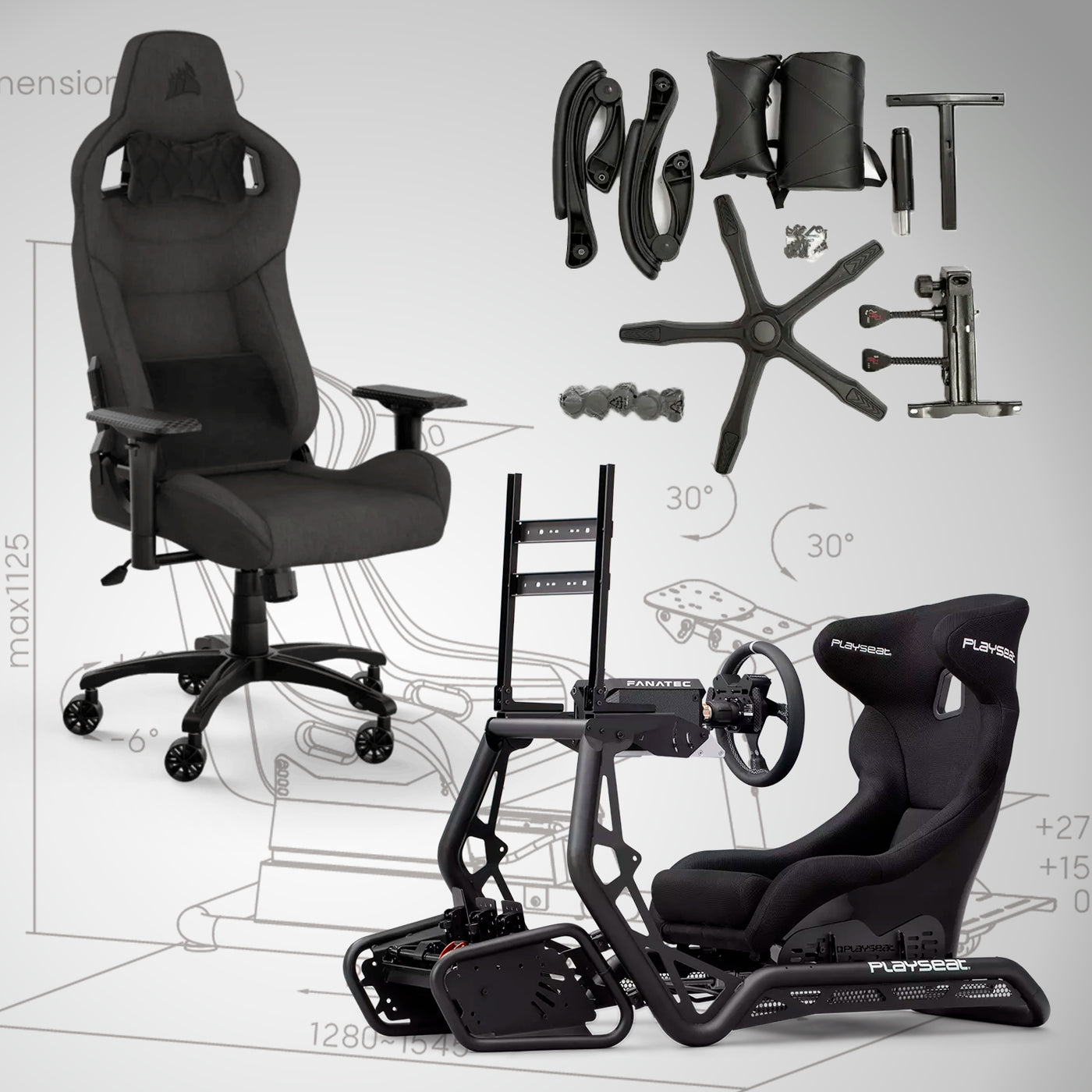 Armado y Envío de Sillas Gamer y Simuladores de Carrera - Achorao