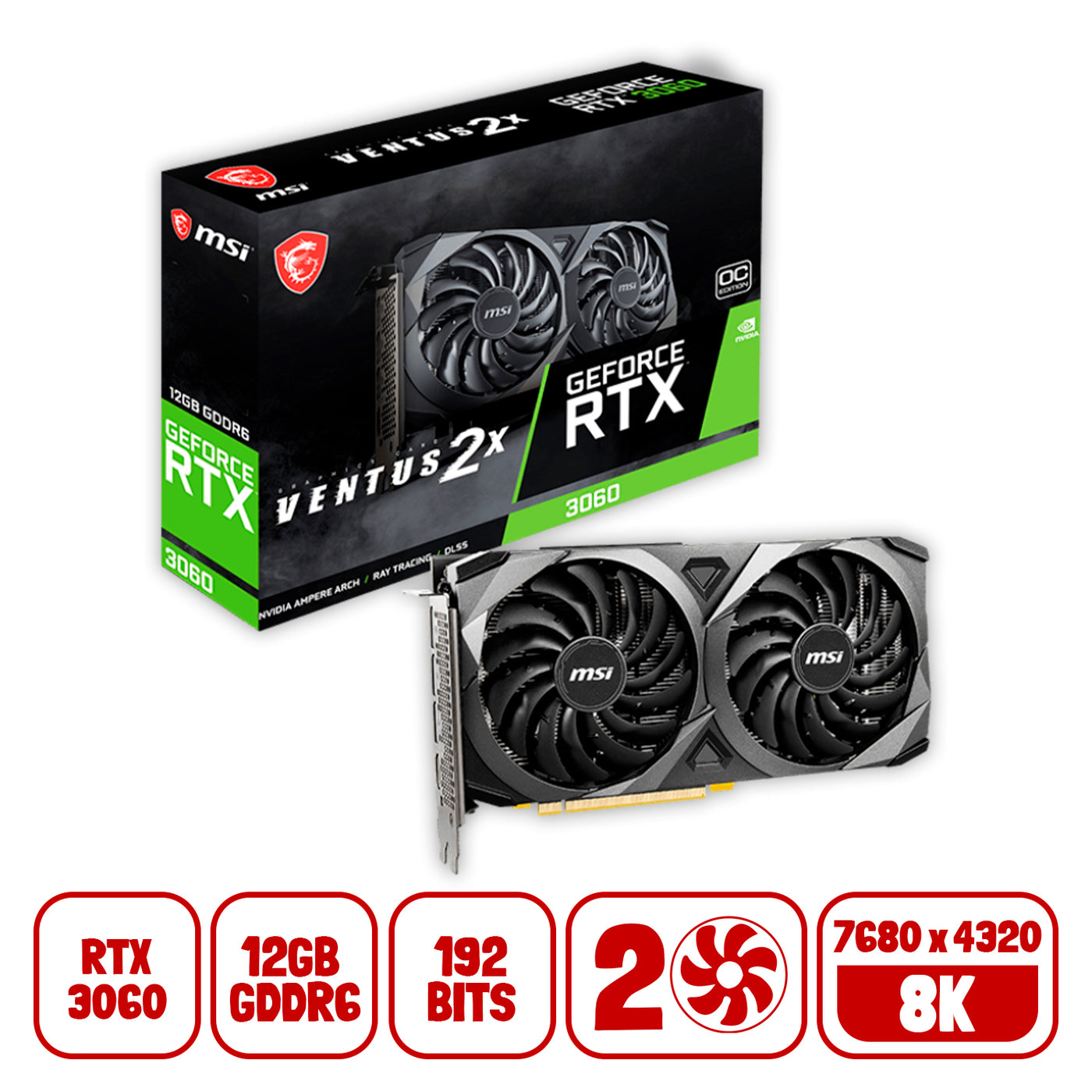 Rifa RTX 3060 VENTUS 2X 12GB OC y 2 PREMIOS MAS (Sorteo 15 de agosto) - Achorao