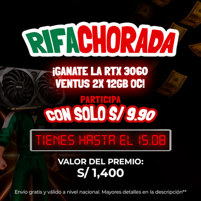Rifa RTX 3060 VENTUS 2X 12GB OC y 2 PREMIOS MAS (Sorteo 15 de agosto) - Achorao
