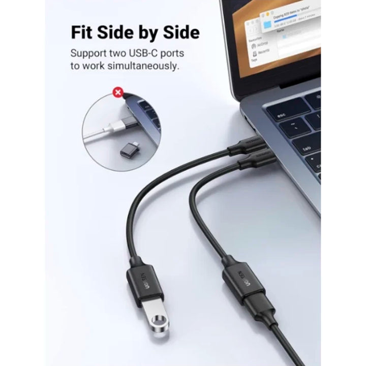 Adaptador UGREEN OTG USB-C macho a USB 3.0 hembra negro