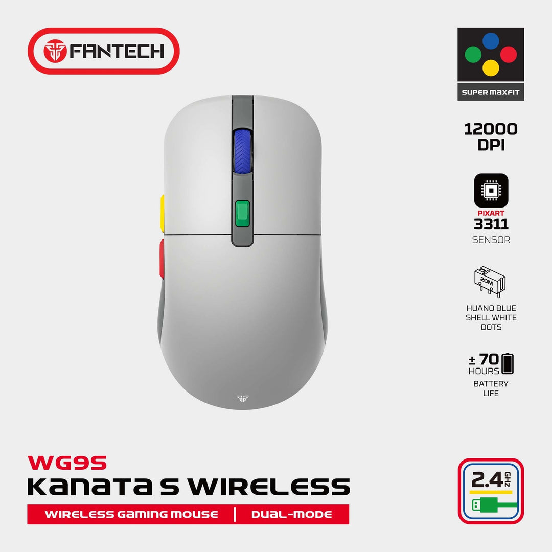 Mouse gamer Fantech KANATA Wireless WG9S Supermaxfit - Achorao
