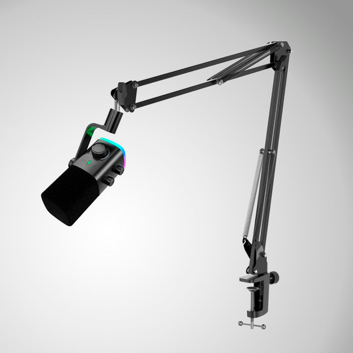 Micrófono Dinámico Fifine AM9T Negro con Brazo Articulado, USB y XLR