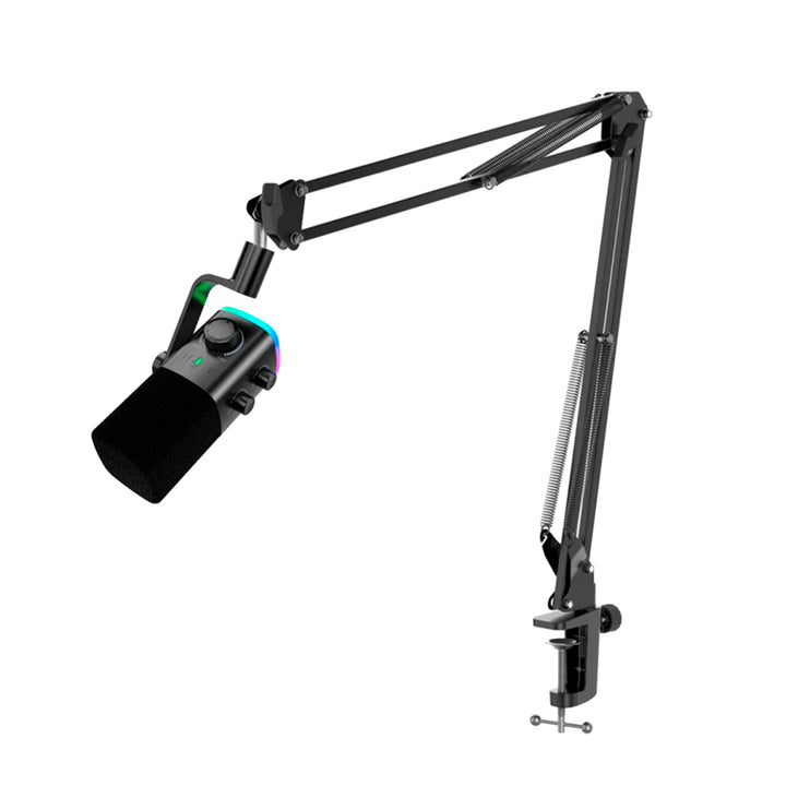 Micrófono Dinámico Fifine AM9T Negro con Brazo Articulado, USB y XLR