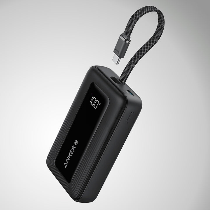 Power Bank Anker Zolo (30W, 10,000 mAh, Cable USB-C incorporado) - Achorao