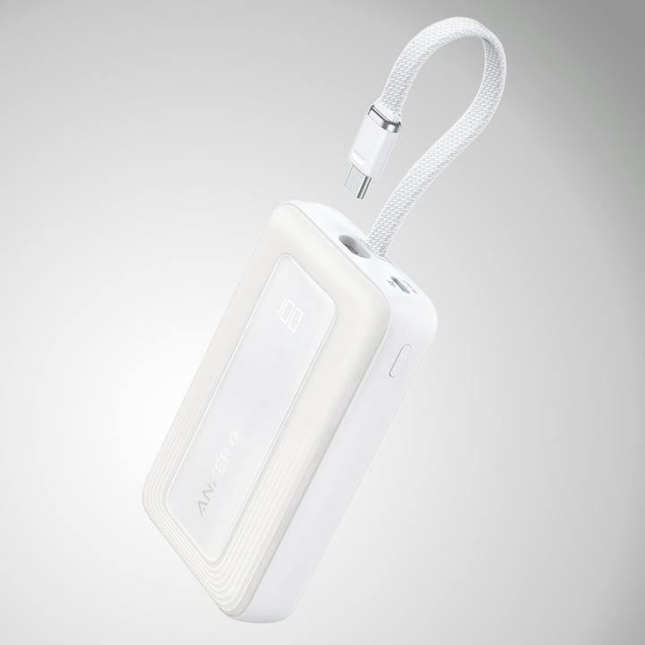 Power Bank Anker Zolo (30W, 10,000 mAh, Cable USB-C incorporado) - Achorao
