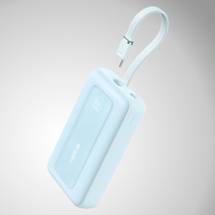Power Bank Anker Zolo (30W, 10,000 mAh, Cable USB-C incorporado) - Achorao