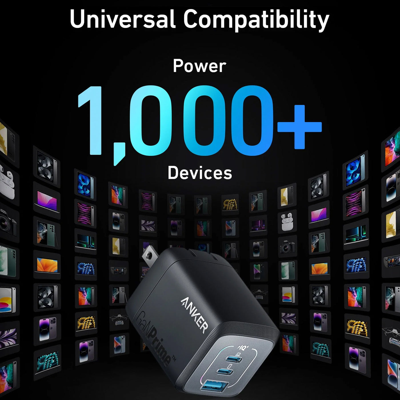 Cargador de Pared Anker Prime 67W GaN (3 Puertos) - Achorao