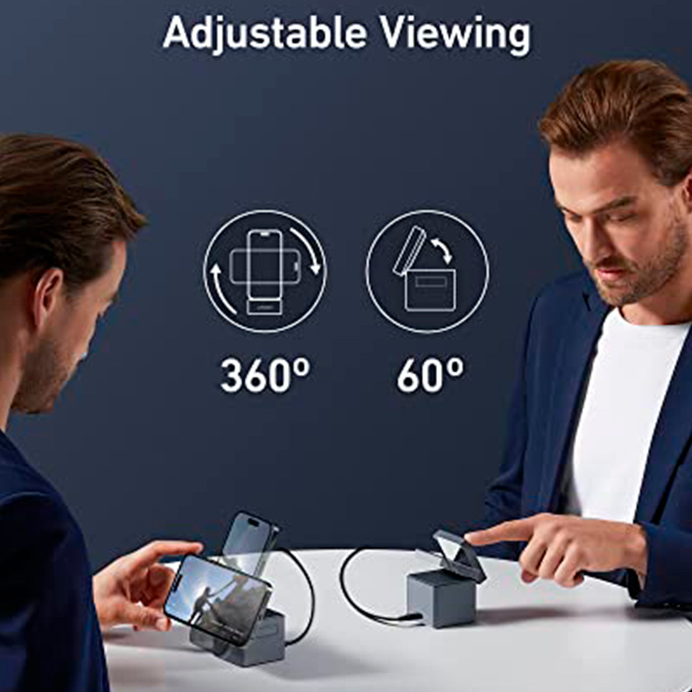 Estación de carga inalámbrica Anker MagGo  (3-en-1 Cubo) - Achorao