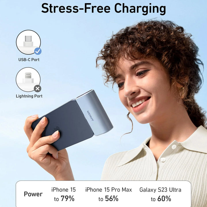 Power Bank Anker Nano (22.5W, Conector USB-C incorporado) - Achorao